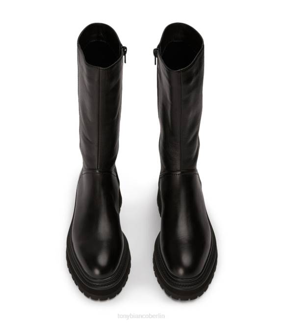 kniehohe Stiefel| de Tony Bianco Frauen Hahn-Kalbsstiefel schwarze Komo 4624417